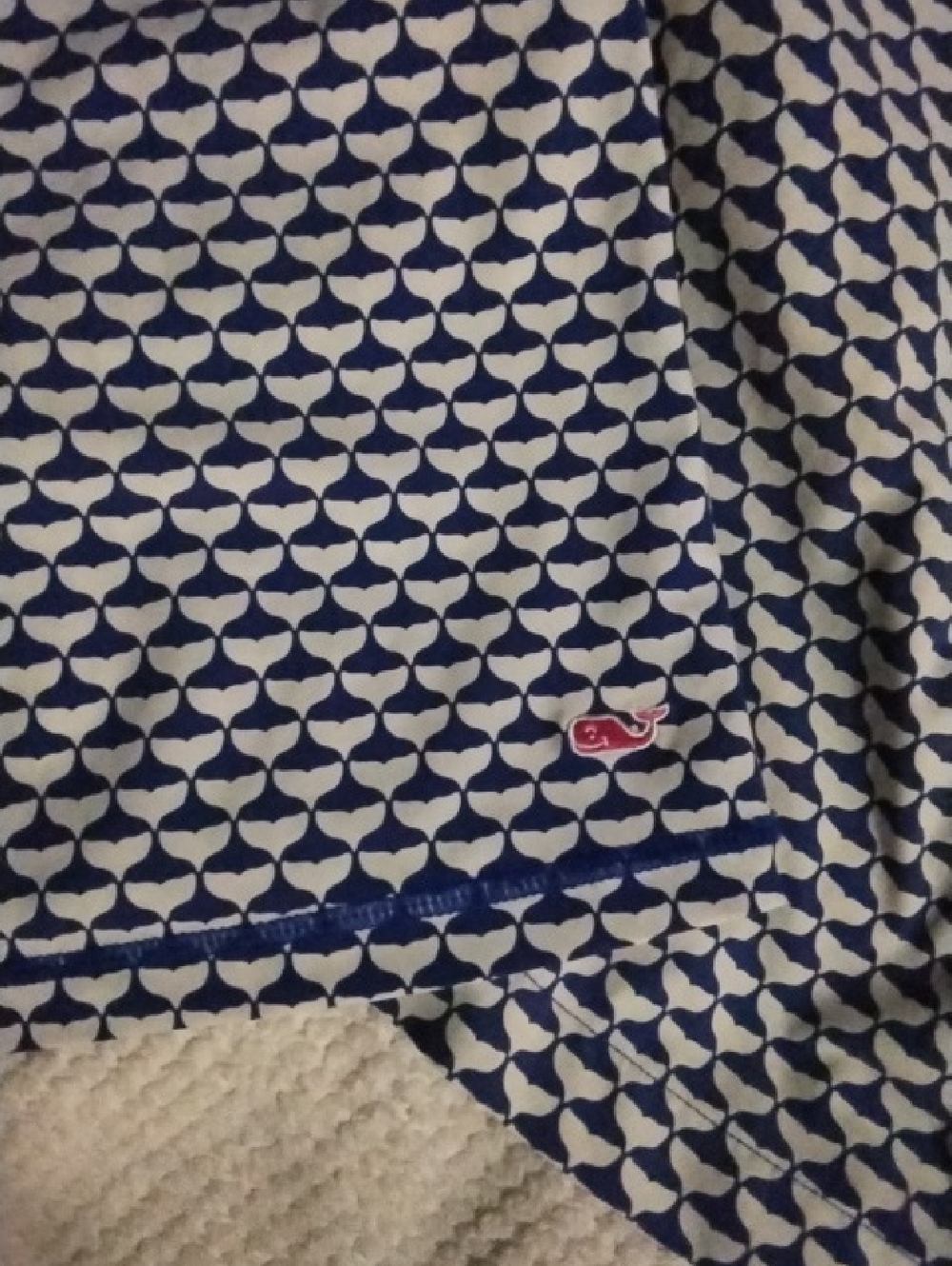 Vineyard Vines Navy and White Whale-Patterned Swim Wear